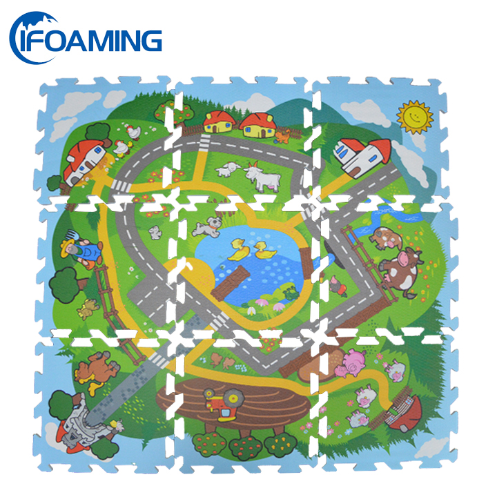 9 шт., детский коврик-пазл из пены ЭВА, 12 х12 дюймов