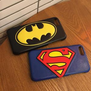 Alta calidad creativa Cartoon Spiderman Superman caja de cuero del teléfono móvil para el iPhone x 8 8 más 7 7 más 6 6 más 6 S - Product Image 1