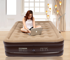 Colchón inflable elevado con cama de aire para muebles del hogar con viga de bobina personalizada de primera calidad con flocado hipoalergénico Natural