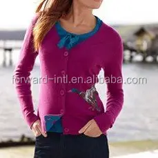 2014 stylish design ladies cashmere cardigan