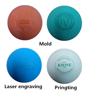 2,5 Zoll Großhandel langlebiger solider Naturkautschuk individuelles Design weniger fettfarbener Lacrosse-Massageball - Product Image 3