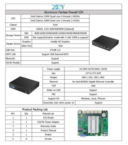 XCY mini pc Firewall celeron J1800 2,41 GHz uso <span class=keywords><strong>de</strong></span> la computadora pfsense como Router 4 puerto lan barebone dual core pc - Product Image 3