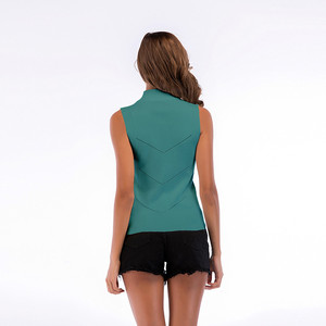 europeo de moda de Color sólido de cuello alto sin mangas damas <span class=keywords><strong>babero</strong></span> chaleco Chaleco de punto tapa del tanque de las mujeres - Product Image 6