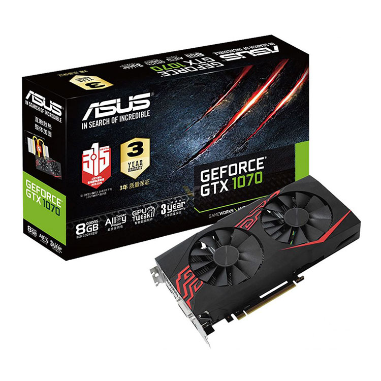 ASUS NVIDIA GTX1070 O8G SI GDDR5 - Ultimate Gaming Card
