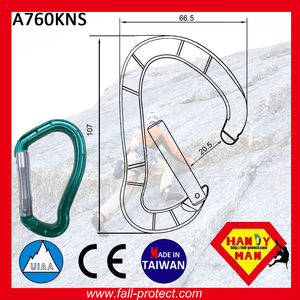 Taiwan 25KN With Certificate Mountain Climbing Aluminum Carabiner - Product Image 4