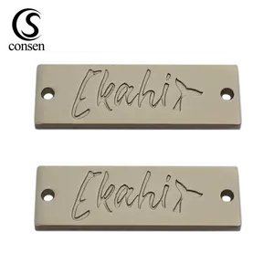 Etichette in Metallo Opaco Argento per Abbigliamento, Personalizzabili con Nome e Logo Inciso, per Vestiti / Magliette - Product Image 1