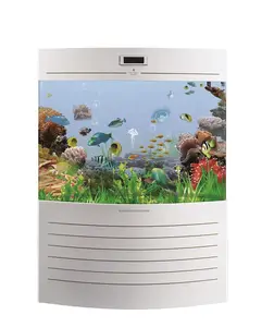 Cleair Aquatics双弧形亚克力水族箱发光二极管灯，带顶部过滤鱼缸