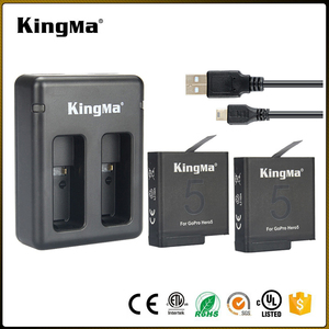 KingMa Portable <span class=keywords><strong>Double</strong></span> USB <span class=keywords><strong>Chargeur</strong></span> de Batterie Appareil Photo pour <span class=keywords><strong>GoPro</strong></span> HERO 5 Camera Action AHDBT-501/AABAT-001 Batterie - Product Image 4