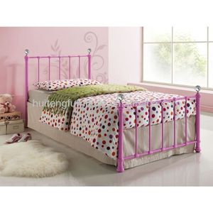 2022 الساخن بيع موردن إطار سرير معدني واحد النمط الأوروبي الحديد السرير مع الكريستال غرفة الأثاث - Product Image 2