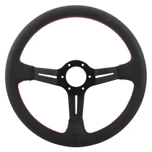 330ミリメートル350ミリメートルHigh Quality Leather Perforated Material Cars Accessories Universal Steering Wheel