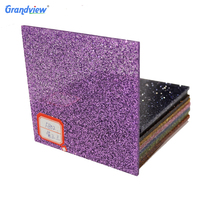 Feuille d'acrylique coulée scintillante colorée découpée au laser de 3 mm
