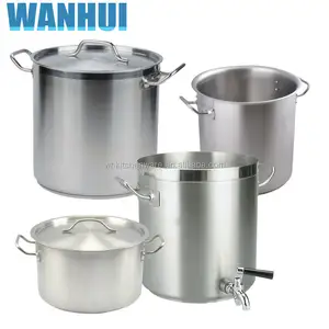 NSF/LFGB Komersial Peralatan Masak Stainless Steel Panci Set untuk Dapur Restoran