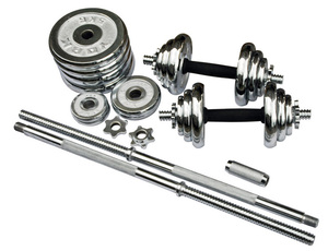 Chrome de fer réglable <span class=keywords><strong>50</strong></span> kg haltères haltère ensemble ensemble pour vente - Product Image 4