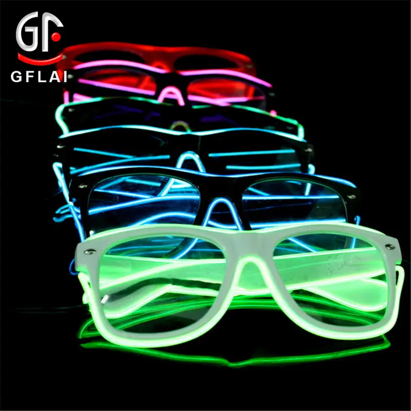 GFLAI — lunettes de soleil en plastique Led, accessoires de fête, personnalisées, contrôle via application, pour Concert, chine