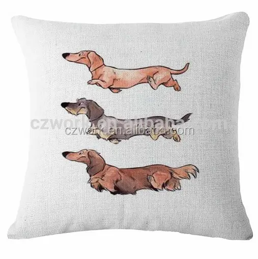 Dachshund Pattern Digital Printed Decorative Cushion Covers and Pillow Cases