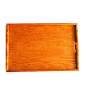 Eco-friendly Custom Logo <strong>Large</strong> Rectangular Breakfast <strong>Serving</strong> <strong>Tray</strong> Japanese Korean Style Food Contact Safe Wood <strong>Trays</strong> for Hotel - Product Image 3