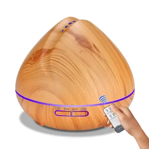 Humidificador de aire electrónico 3D de 550ml, difusor ultrasónico de aromaterapia de aceites esenciales de grano de madera