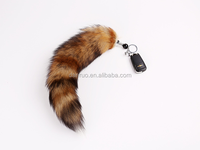 Chine fabricant de bijoux pas cher fausse fausse fourrure queue de renard porte-clés pour la promotion