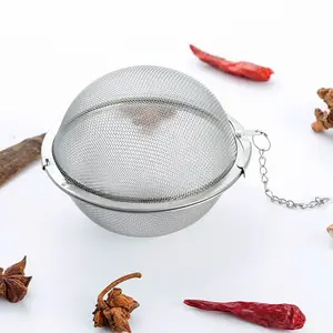 공 모양 차 부속품 18/8 스테인리스 금속 메시 차 infuser