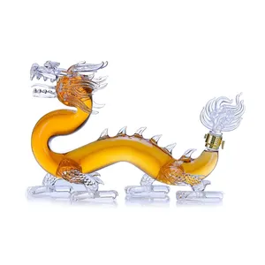 Hot Bán Tay Làm Rỗng Rõ Ràng Glass Pig Wine Bottle trong Pig Shape Để Bán