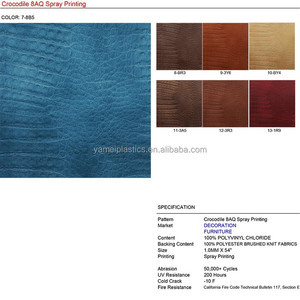 8AQ Kulit Vinil Dekorasi Gandum Buaya, Pelapis Kulit Vinil dengan Semprotan Cetak - Product Image 3