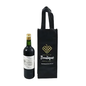 Embalagem de garrafa de vinho eco amigável, durável, não tecido, saco de vinho