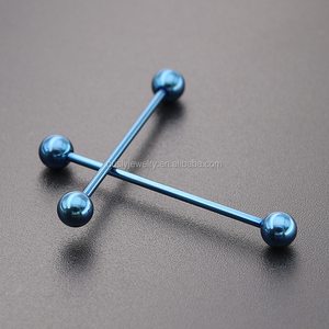 Anillo joya para <span class=keywords><strong>piercing</strong></span> de <span class=keywords><strong>lengua</strong></span> magnética falsa de acero inoxidable - Product Image 2