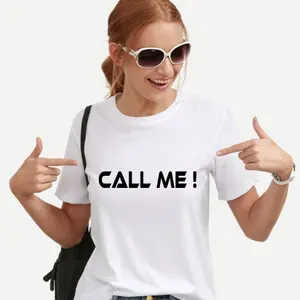 Tshirt toptan özel ekran baskılı tshirt mektubu baskı T gömlek 100% polyester t Shirt için kadın