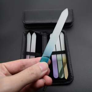 Private Label <span class=keywords><strong>French</strong></span> <span class=keywords><strong>Manucure</strong></span> Pédicure Kit de limes à ongles double face dans un étui à fermeture éclair - Product Image 3