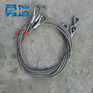 Op Koop 7*19 16Mm Draad Touw Sling Met Vingerhoeden Lier Kabel Hunger Touw Sleepkabel Truck Kabels