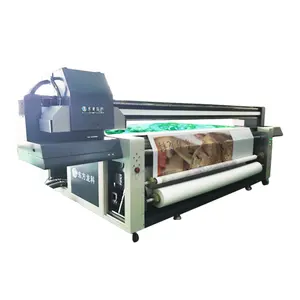 longke mass production relief embossing flat and UV roll to roll digital printer