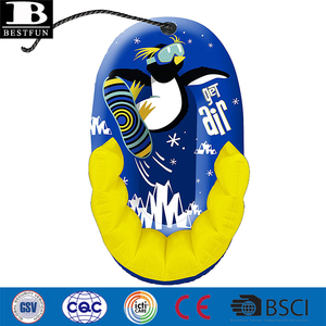 Traîneau à neige <span class=keywords><strong>gonflable</strong></span> en vinyle robuste en plastique durable pour bébé, ski avec dossier - Product Image 5