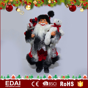 2017 Haute qualité décoration de la maison porter coloré tissu vêtements en plastique de noël <span class=keywords><strong>60</strong></span> <span class=keywords><strong>cm</strong></span> père noël - Product Image 2