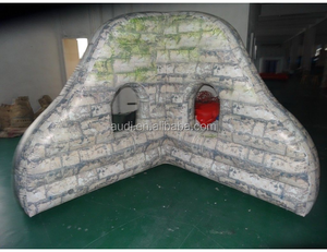 Bunker tático inflável para embalagem personalizada, paintball camuflado