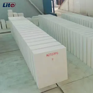 Manufacture Electrocast Refractory Brick AZS Fused Cast Brick for Glass Furnace