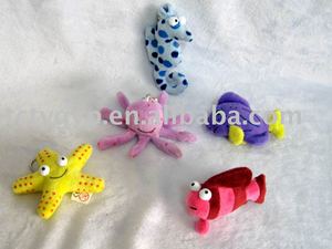 LLavero de <span class=keywords><strong>peluche</strong></span> de animal de mar, juguete de estrella, pez - Product Image 4