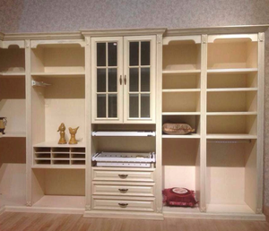 Fantaisie Chambre Armoire <span class=keywords><strong>Blanc</strong></span> Laque En Bois Armoire De Stockage Vêtements Placard - Product Image 3