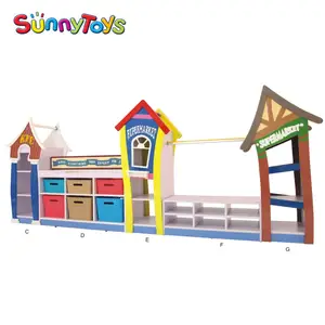 Used preschool furniture for sale classroom cabinet for toys storage or display