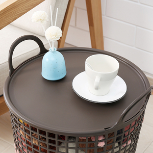 Phong Cách Mới Chất Lượng Cao Nhựa Vòng Bẩn Quần Áo Giặt Basket Với Nắp - Product Image 3