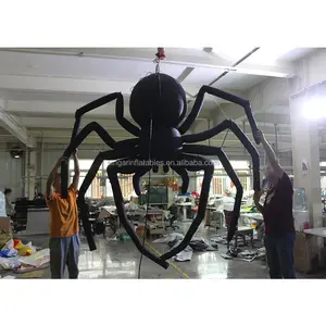 L0008 aranha inflável preta halloween
