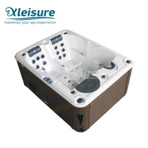 Bain à remous américain pour 3 personnes en forme de rectangle, spa de massage corporel et sexuel - Product Image 1