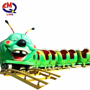 Coaster Roller Coaster untuk Anak-anak Cacing Pulley Caterpillar Naik Kereta Api Budworm Kereta 18 Tempat Duduk Kereta Jalur Listrik