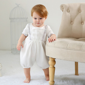 Vêtements de qualité supérieure <span class=keywords><strong>pour</strong></span> bébé garçon, tenues de baptême et d'anniversaire, <span class=keywords><strong>barboteuse</strong></span> pleine lune et chapeau, robe formelle <span class=keywords><strong>pour</strong></span> enfant - Product Image 3