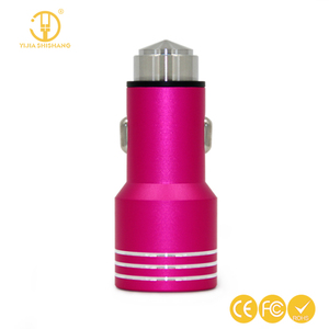 Fábrica Buena <span class=keywords><strong>Precio</strong></span> Aluminio 2 Port USB Car Charger 12V Seguridad Hammer Car Adapter para <span class=keywords><strong>iPhone</strong></span> iPad Tablet PC Mobile - Product Image 5