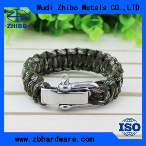 Adjustable Paracord <strong>Shackle</strong> <strong>Clasp</strong> , High Quality Bow <strong>Shackle</strong> for Paracord Bracelet, Anchor <strong>Shackle</strong> Adjustable <strong>with</strong> Compass - Product Image 4