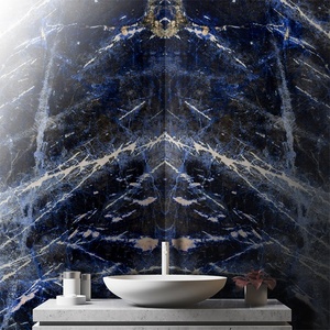 Sodalite สีฟ้าแจสเปอร์แผ่นหินอ่อนเคาน์เตอร์กระเบื้อง - Product Image 3