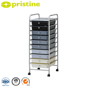 OEM satış organizatör fabrika ev banyo kabini üretici MIT DIY ofis sepeti renkli 10 tier plastik çekmece ile tekerlekler - Product Image 1