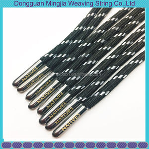 Mingjia benutzer definierte Logo Baumwolle 100% Hoodie Kordel zug mit Gun Metal Aglets - Product Image 2