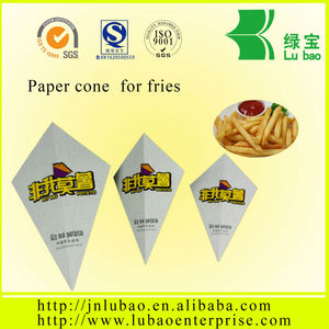 Thời trang gói- hình dạng con chip khoai tây đông lạnh khoai tây chiên giấy hình nón với nước sốt chứa - Product Image 2