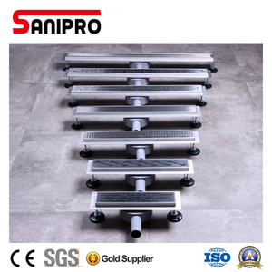 SANIPRO 304 scarico a pavimento lineare per bagno laterale in acciaio inossidabile scarico doccia con <span class=keywords><strong>sifone</strong></span> in plastica con rotazione di 360 gradi - Product Image 4